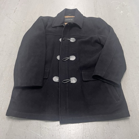 Marc New York Men's Wool Blend Toggle Duffle Coat Black Size XL Winter Outerwear